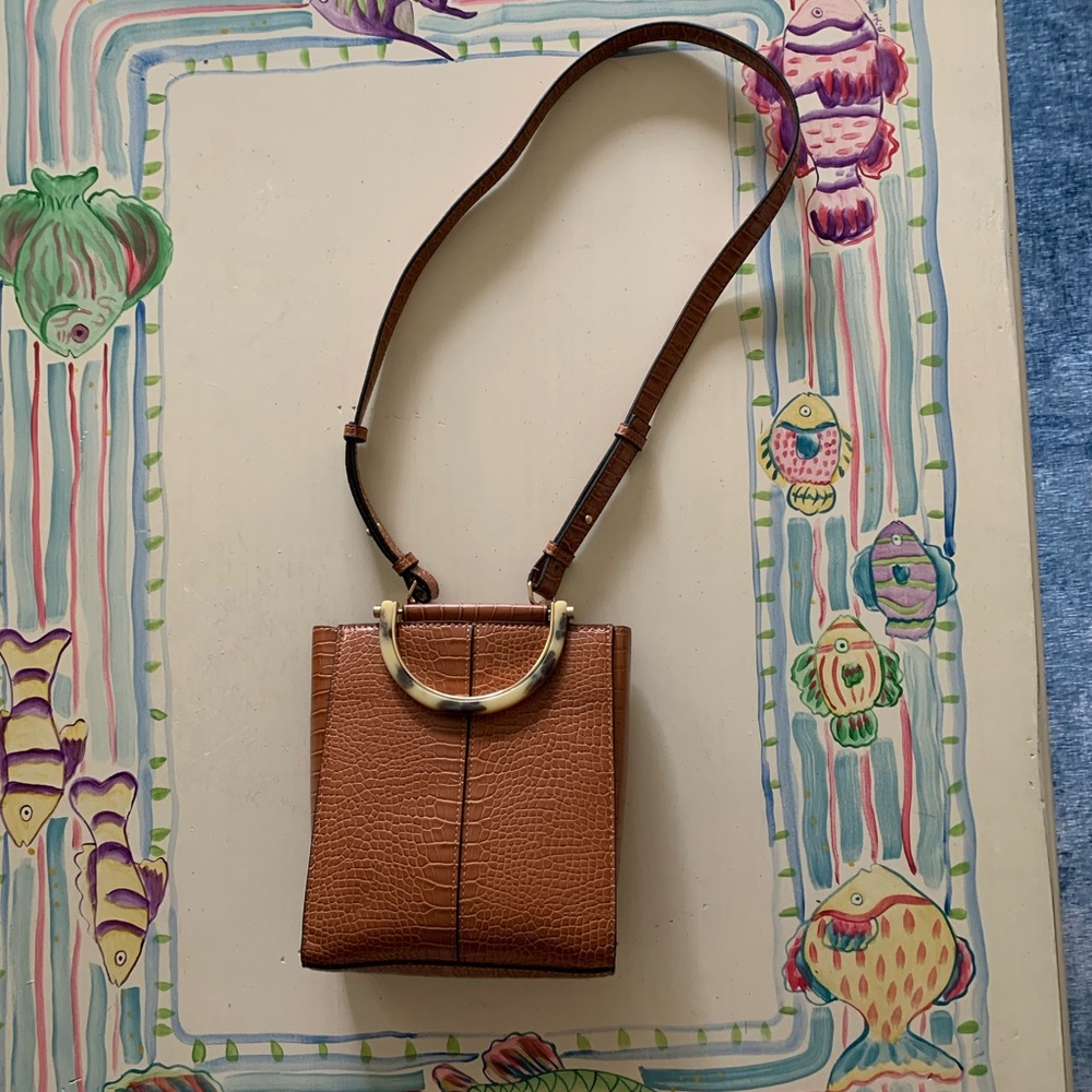 Topshop Brown Snakeskin Crossbody